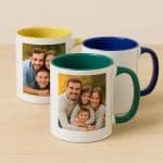 Bögre színes füllel és peremmel