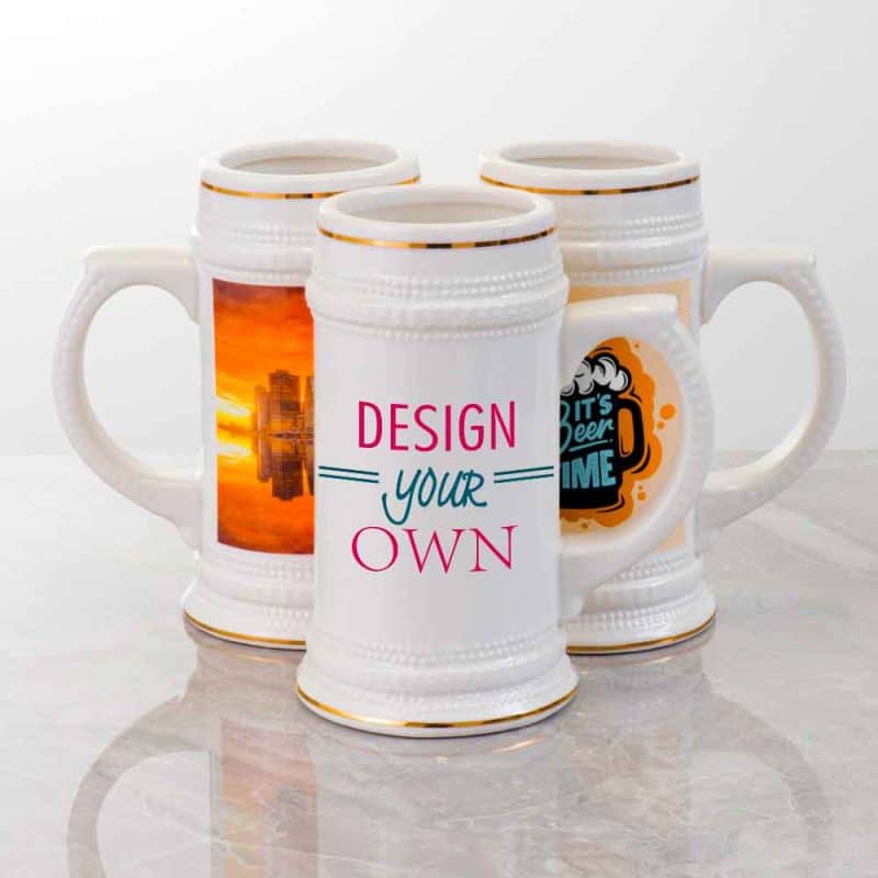 Sörös korsó arany díszítéssel