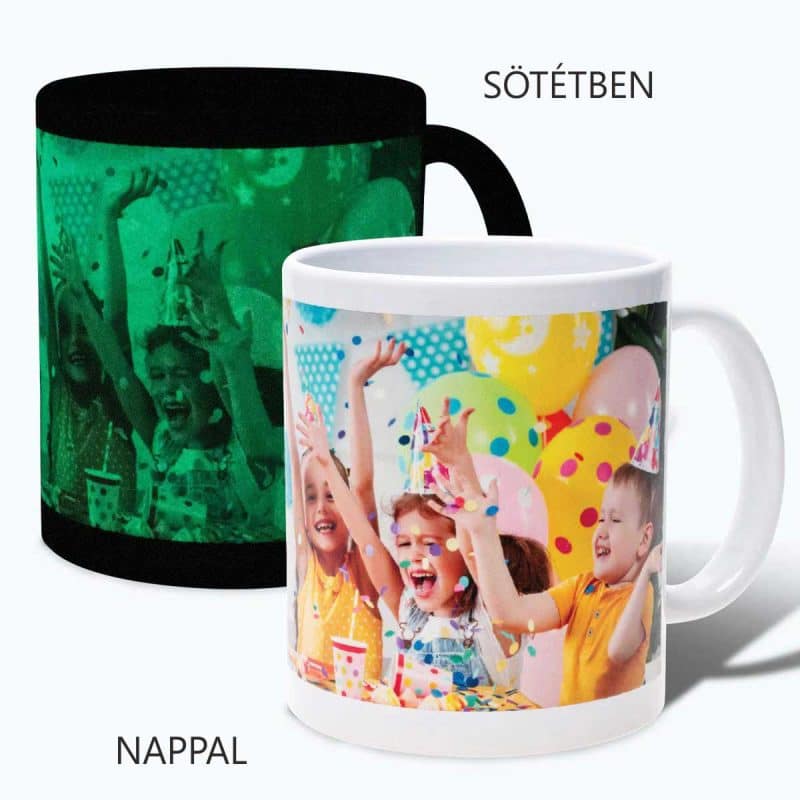 sötétben világító bögre