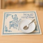 vászon tányéralátét