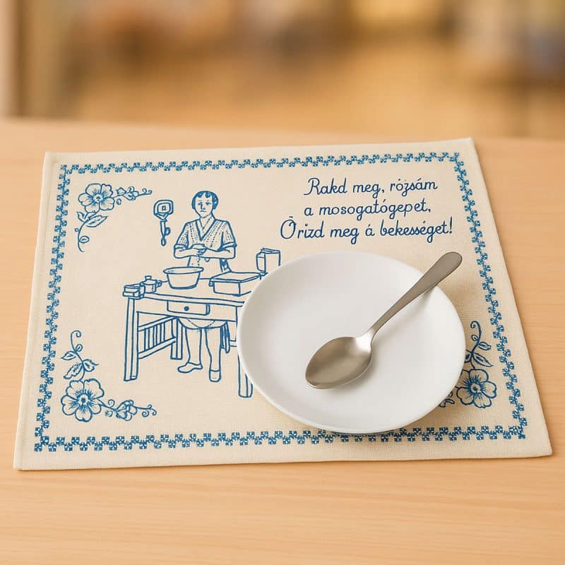 vászon tányéralátét