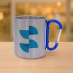 Fém bögre karabineres kek füllel