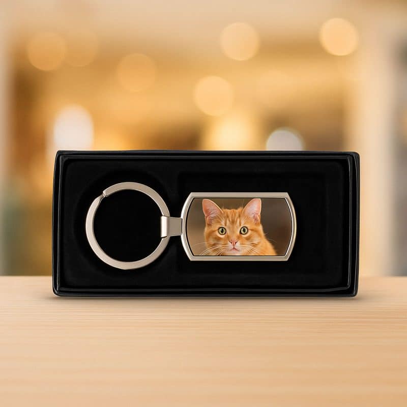 fém kulcstartó téglalap