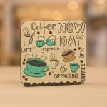 Natúr fa poháralátét négyzet