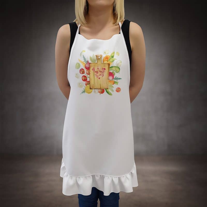 női fodros kötény