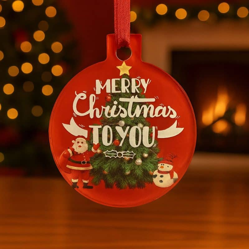 kör alakú akril karácsonyfadísz