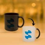 színváltós üveg fekete bögre