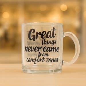 Üveg víztiszta bögre