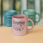 Üveg glitteres bögre