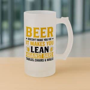 Üveg matt sörös korsó